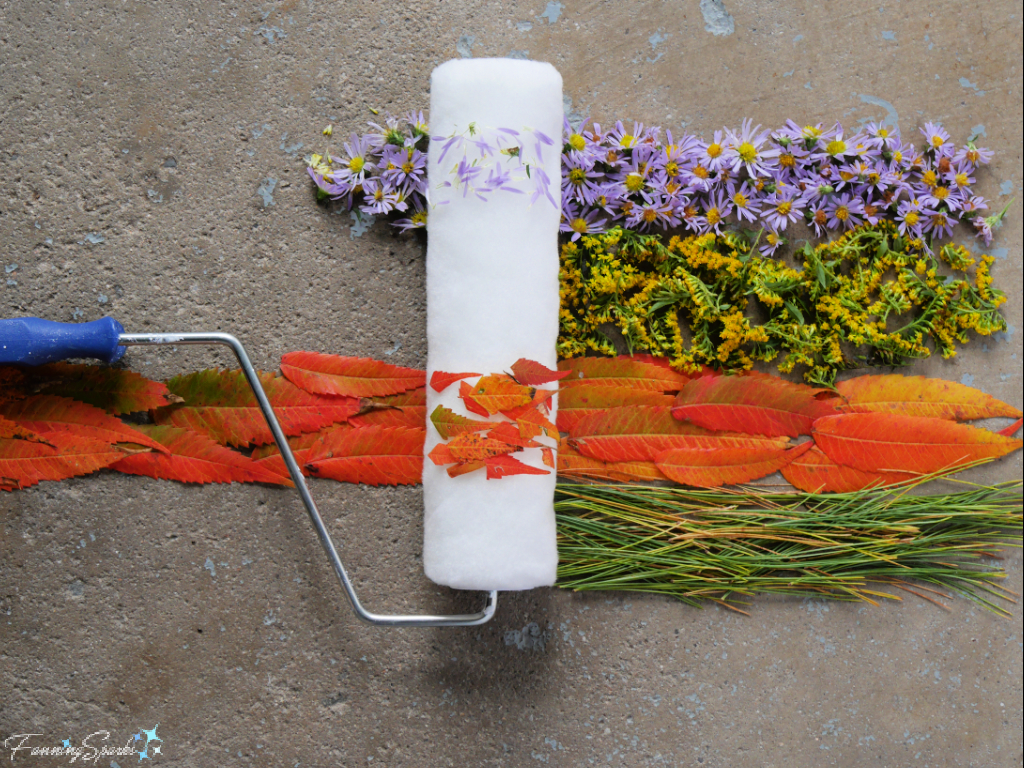 Large Paint Roller with Botanicals Horizontal   @FanningSparks