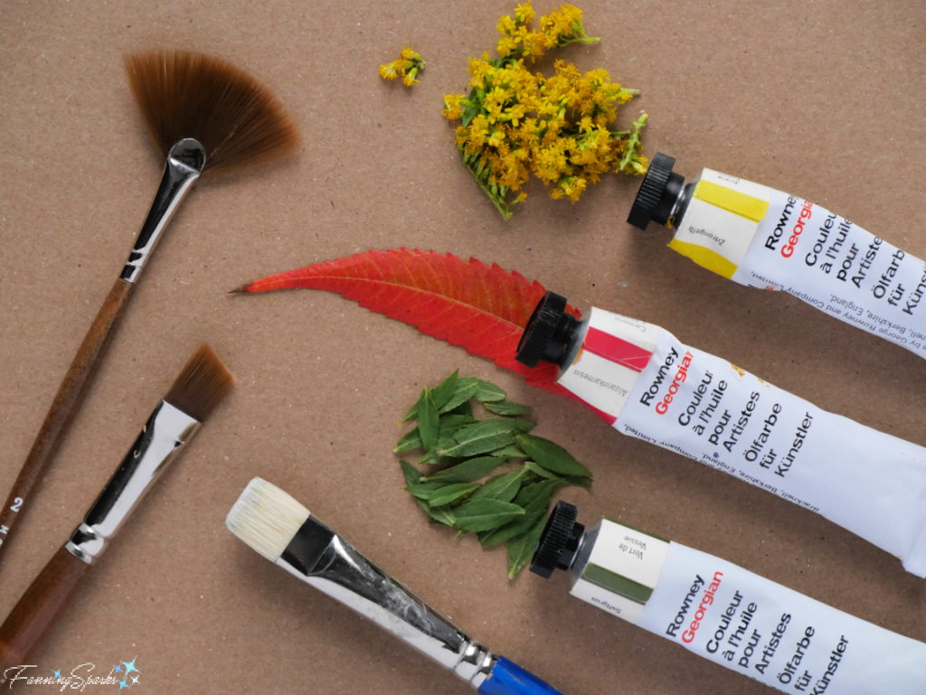 Painting with Botanicals - Paint Tubes and Brushes   @FanningSparks