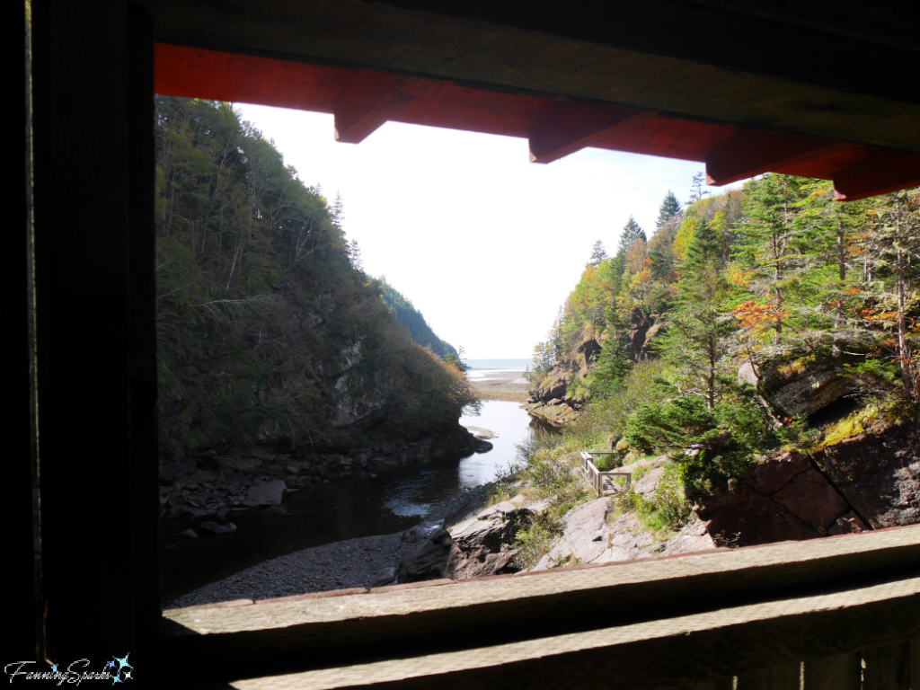 View Out Small Window of Point Wolfe Covered Bridge   @FanningSparks