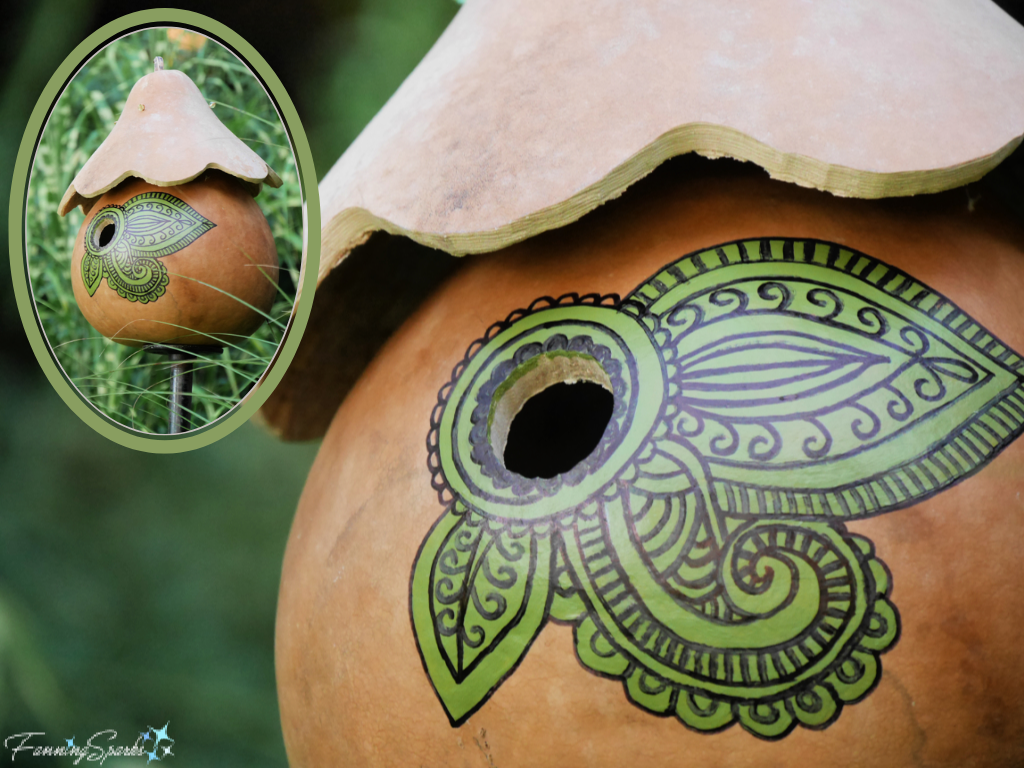 Chickadee Gourd Nest Box collage    @FanningSparks