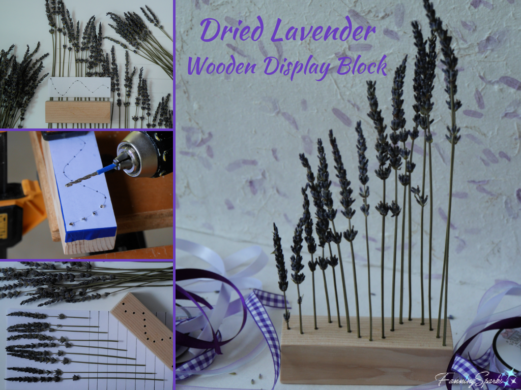 Dried Lavender Wooden Display Block Steps    @FanningSparks