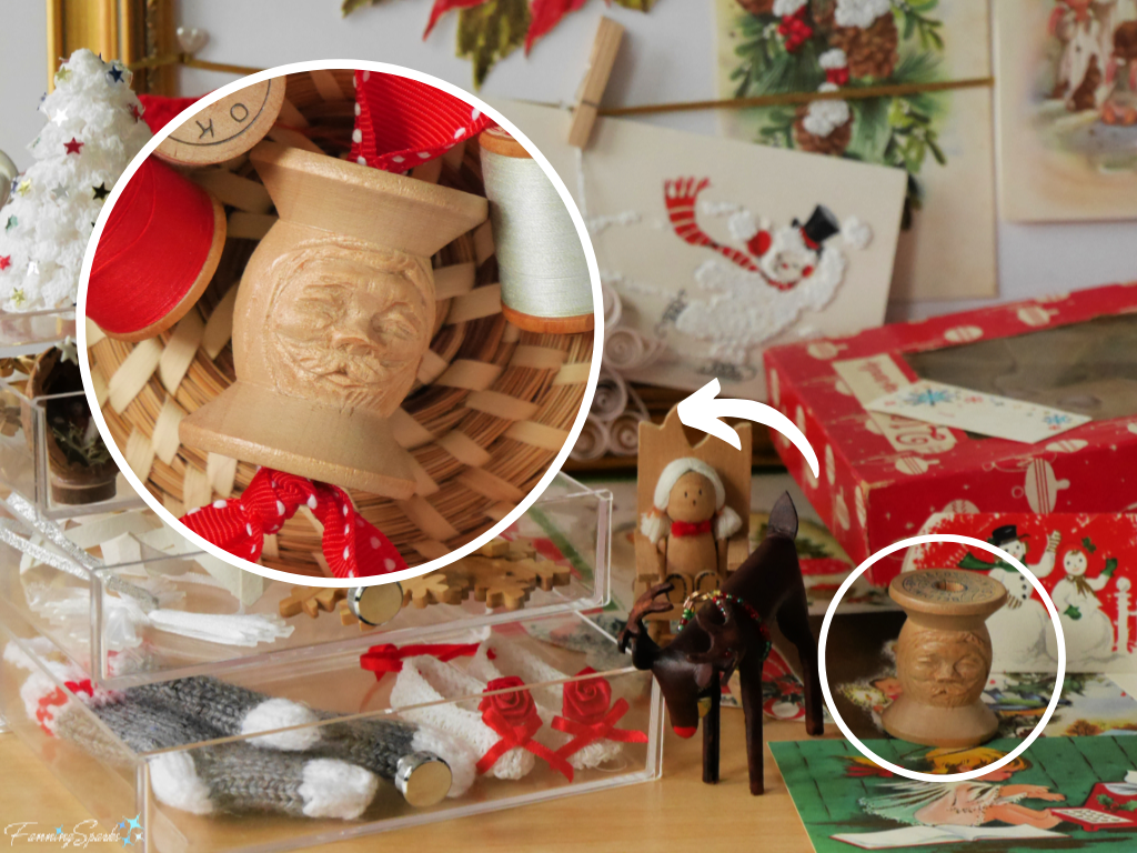 Hand-Crafted Ornaments Favorites – Carved Wood Spool   @FanningSparks