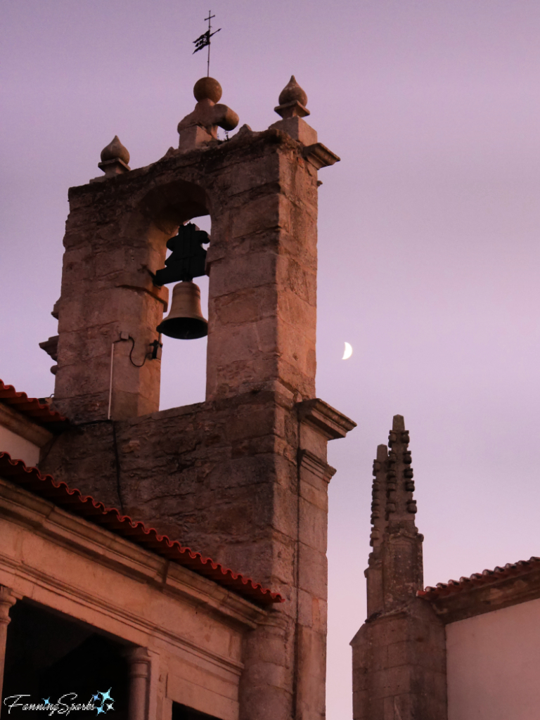 Bell Tower with Moon Rising in Caminha Portugal   @FanningSparks