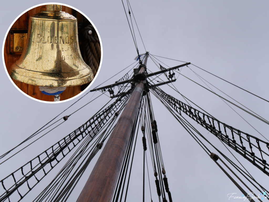 Ships Bell on Nova Scotia Racing Schooner Bluenose II    @FanningSparks