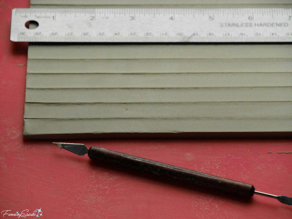 Cutting Clay Strips for Heart-Shaped Trivet   @FanningSparks