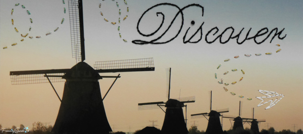 Kinderdijk Windmills Stitched with Discover My Word for 2023 @FanningSparks