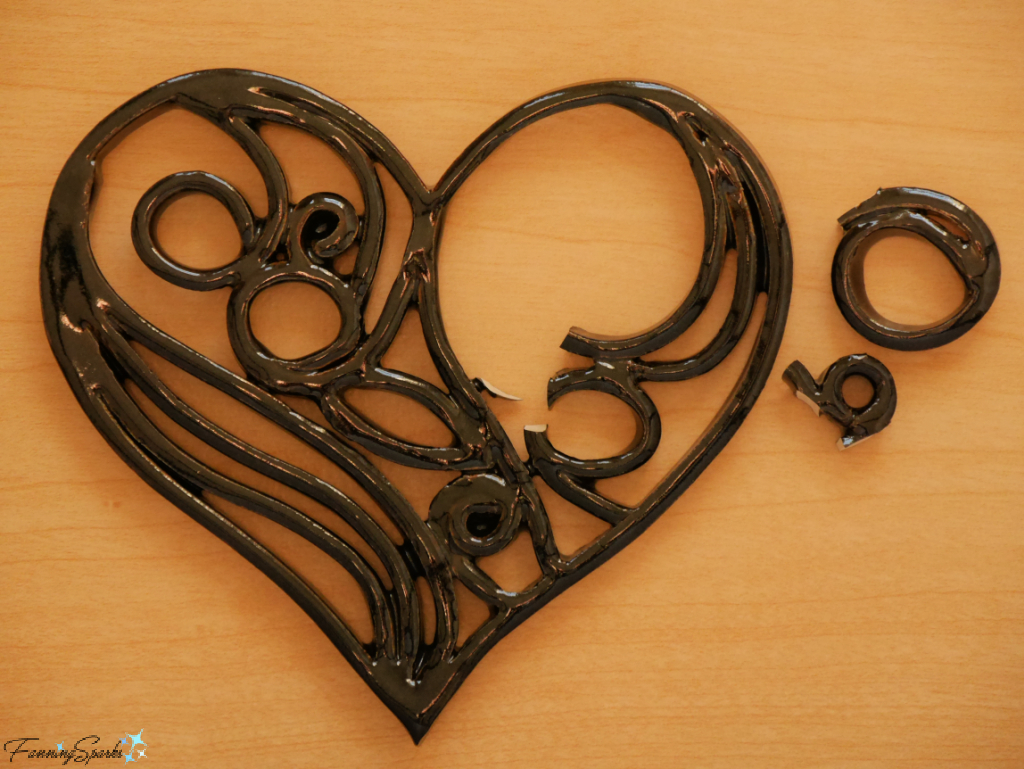 Heart-Shaped Ceramic Trivet – First Attempt   @FanningSparks