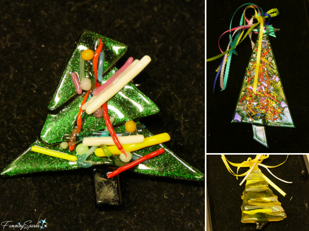 Patti Quinn Fused Glass Christmas Trees   @FanningSparks