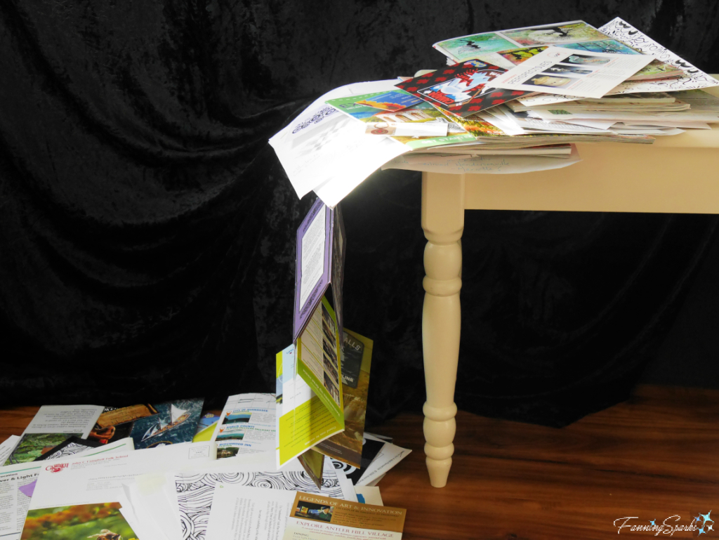 Tumble of Craft-Related Paper Clutter   @FanningSparks   