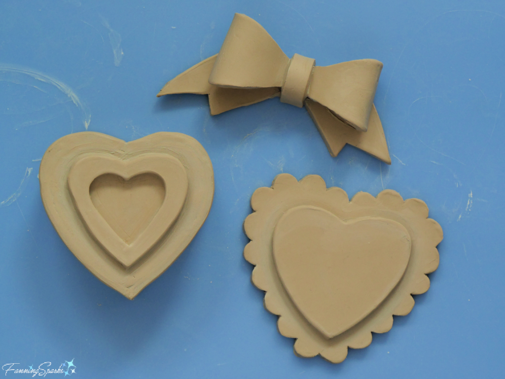 3 Parts for Ceramic Valentines Heart Box   @FanningSparks