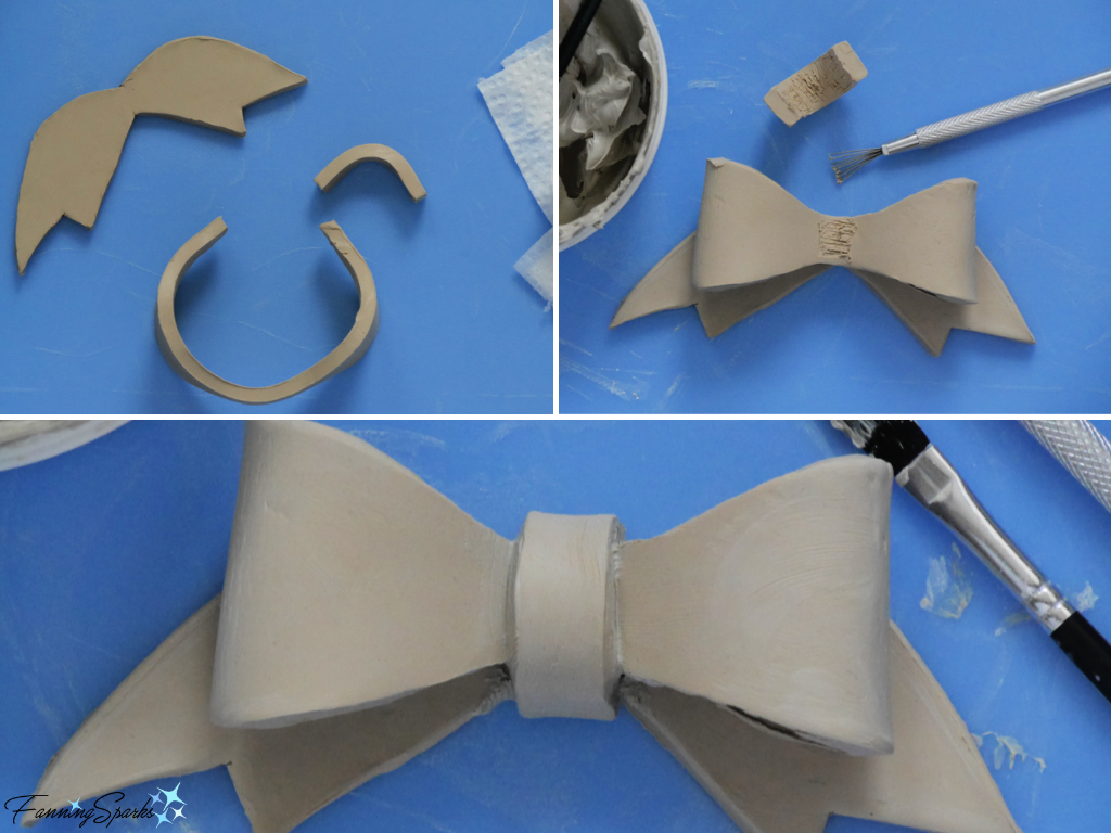 Assembling Bow for Ceramic Valentines Heart Box   @FanningSparks