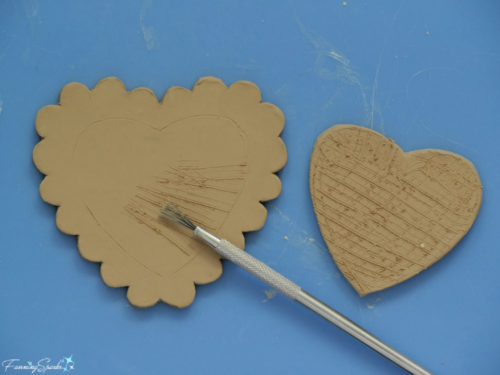 Attaching Flange to Heart Lid for Ceramic Valentines Heart Box   @FanningSparks