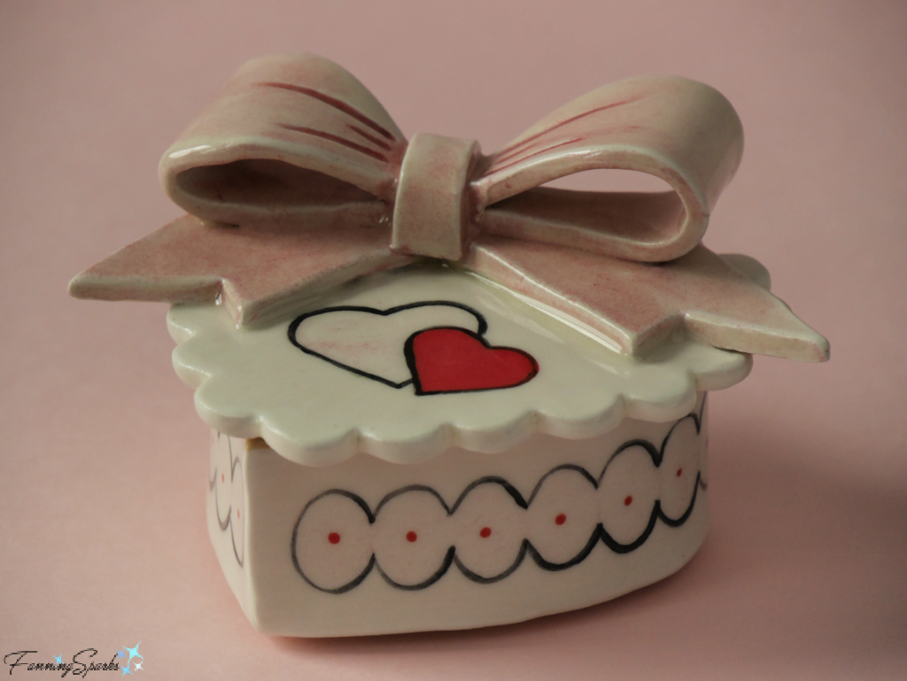 Finished Ceramic Valentines Heart Box    @FanningSparks