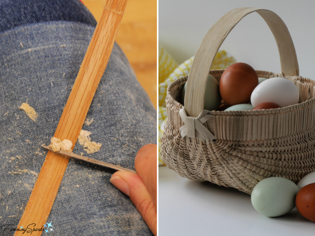 My White Oak Egg Basket in Process and Completed   @FanningSparks