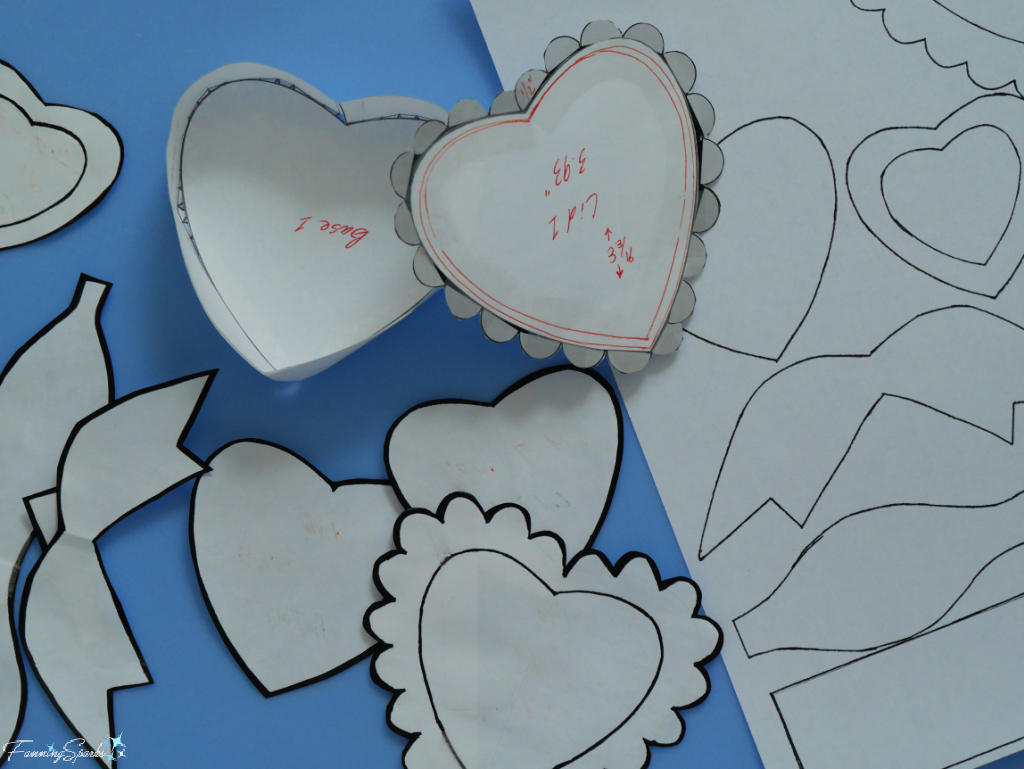 Preparing Templates for Ceramic Valentines Heart Box   @FanningSparks