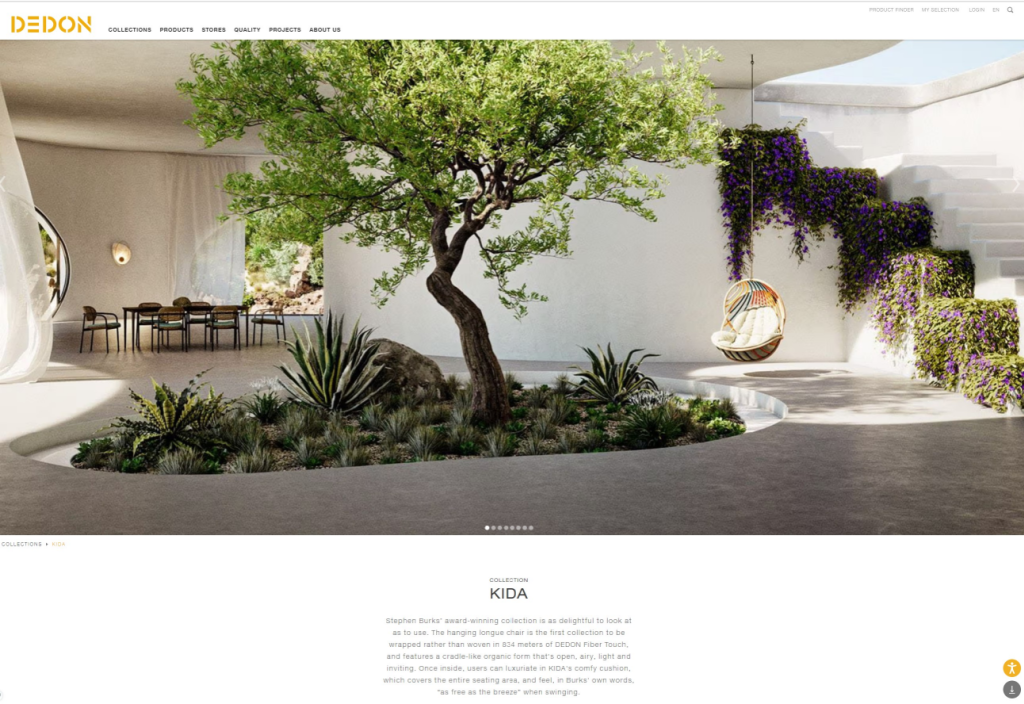 Screenshot - DEDON KIDA Collection - Feb 2023