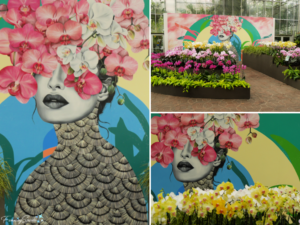 Mural by Janice Rago at Atlanta Botanical Garden Orchid Daze    @FanningSparks