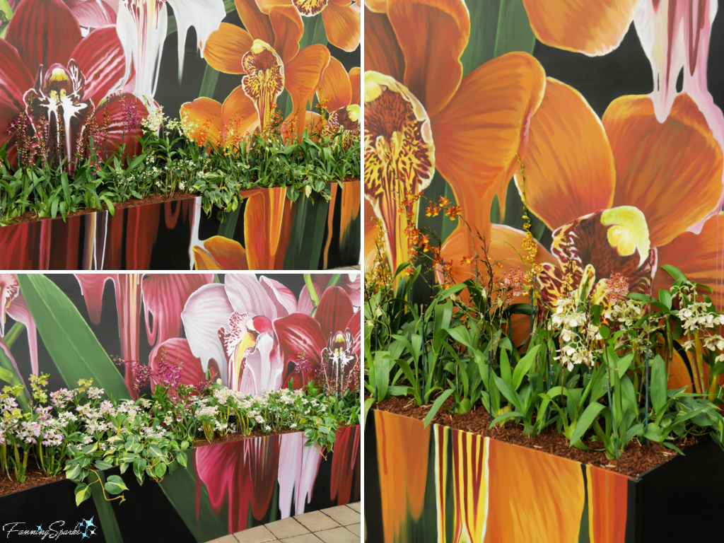 Mural by Niki Zarrabi at Atlanta Botanical Garden Orchid Daze    @FanningSparks