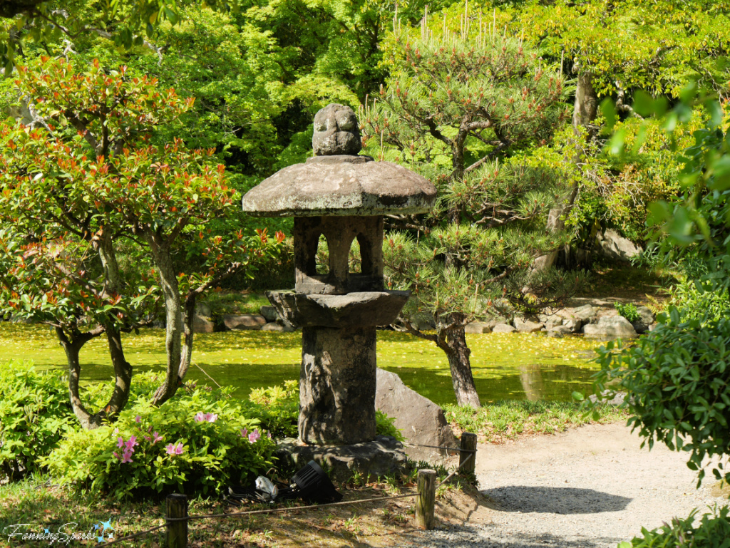 Buddhist Jasper Stone Monument in Shōsei-en Garden Kyoto Japan   @FanningSparks