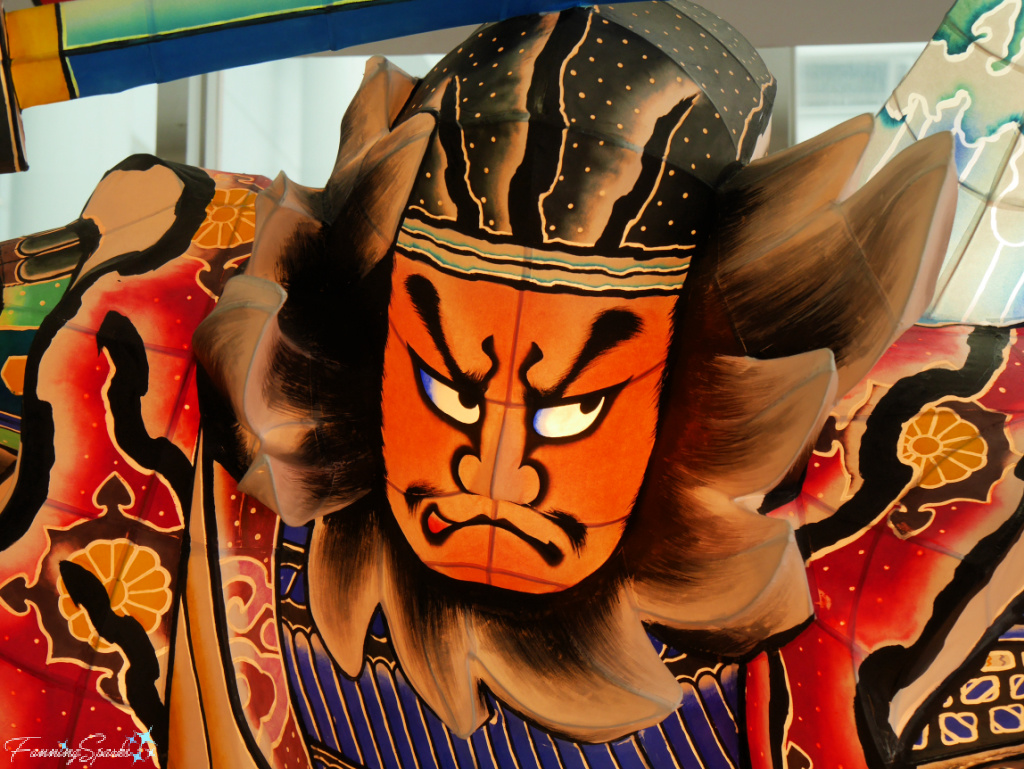 Shaped Warrior Face from Nebuta Float in Aomori Japan  @FanningSparks