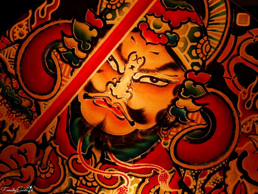 Warrior Face with Red Slash from Nebuta Float in Hirosaki Japan  @FanningSparks 