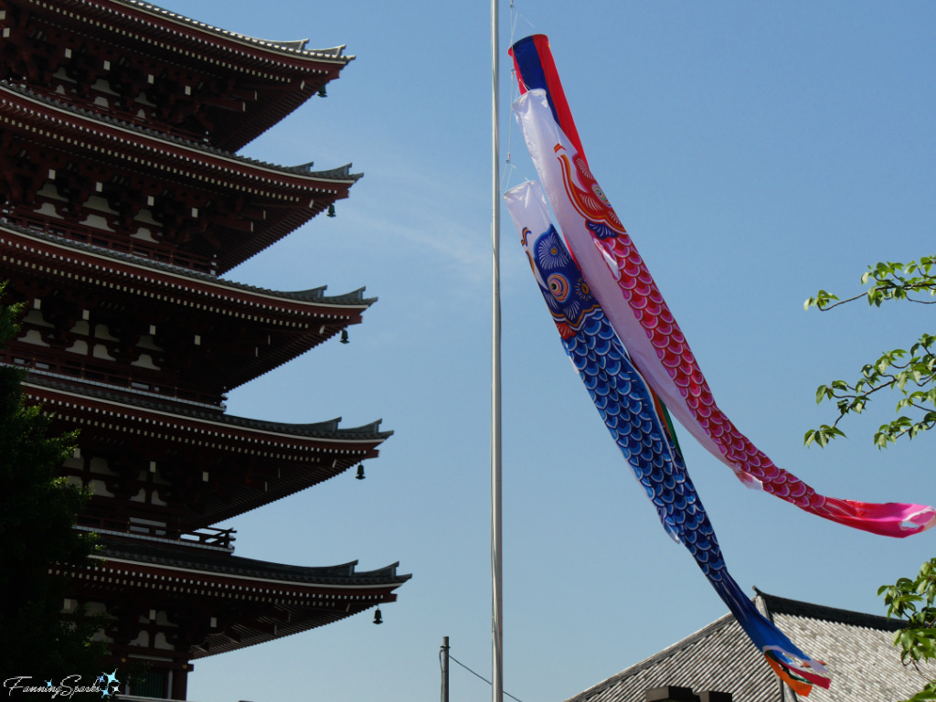 Carp Streamers at Senso-ji Temple in Tokyo Japan   @FanningSparks