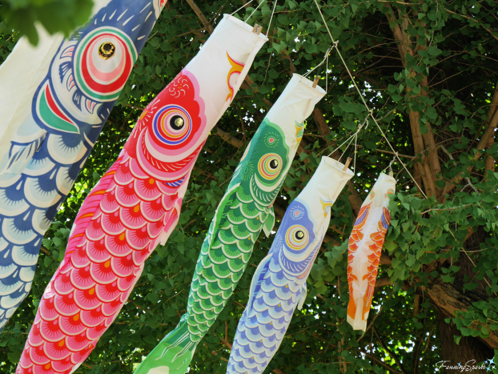 Carp Streamers at Ueno Toshogu Shrine in Tokyo Japan   @FanningSparks