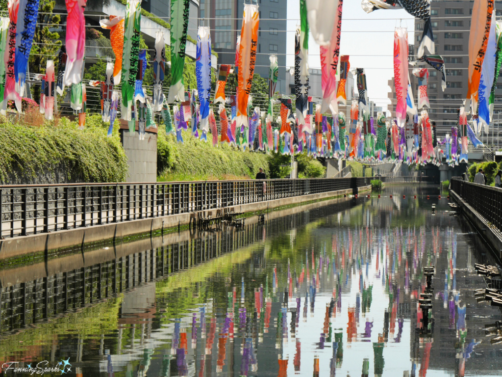 Hundreds of Carp Streamers Near Oshinari-hashi Bridge in Tokyo Japan @FanningSparks