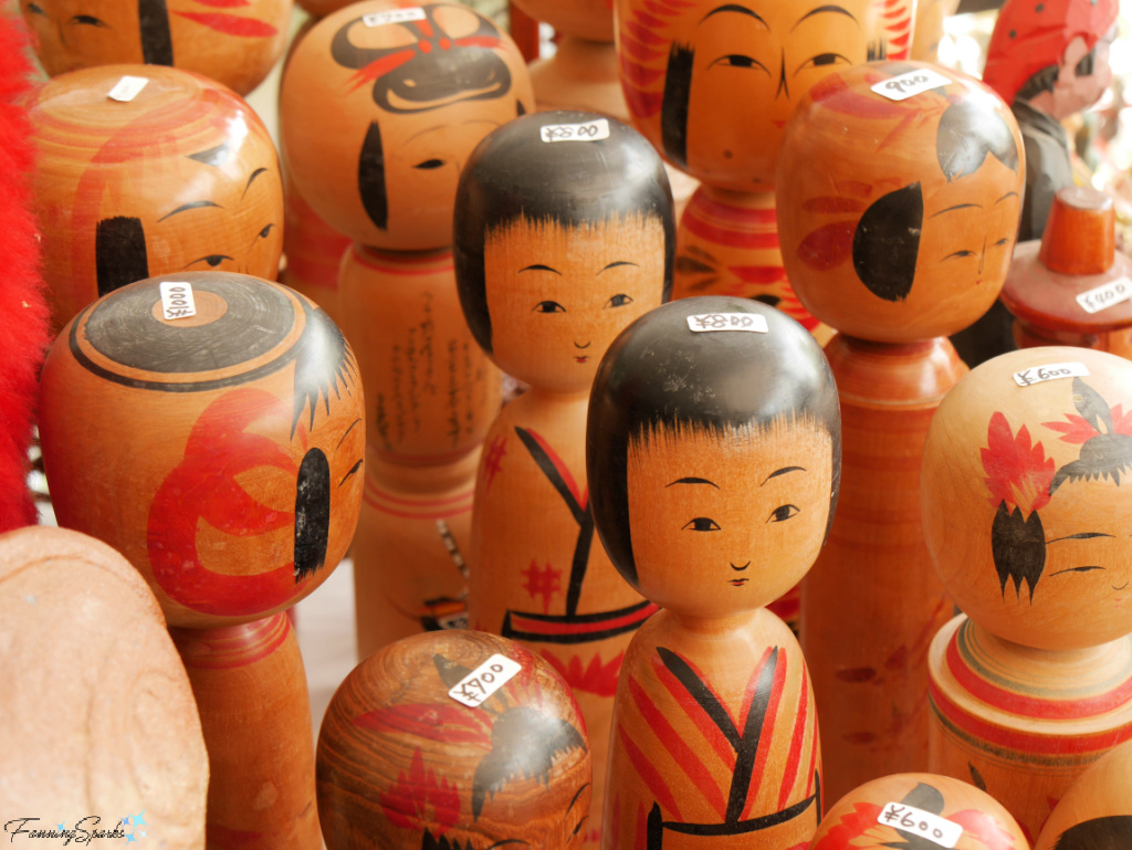 Kokeshi Dolls at Vintage Market in Tokyo Japan   @FanningSparks