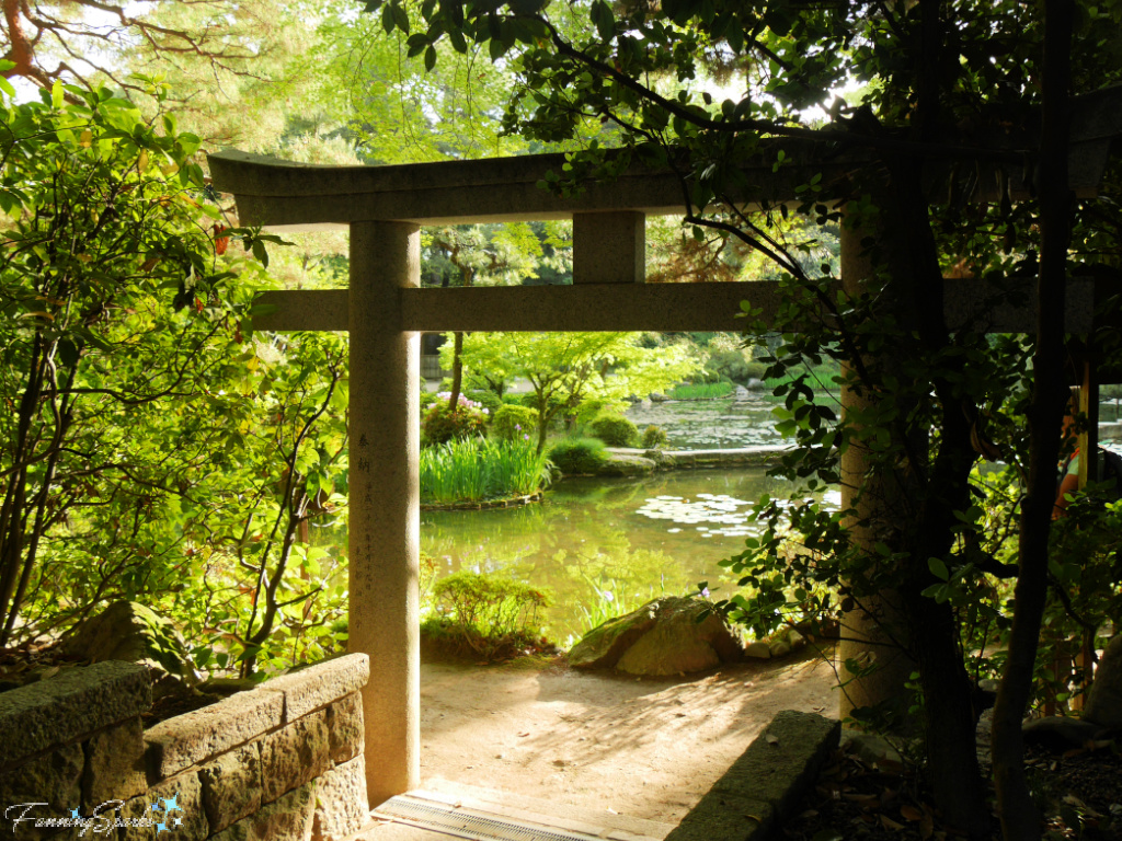 Torii Gate Frames Pond in Heian Shrine Garden in Kyoto Japan @FanningSparks