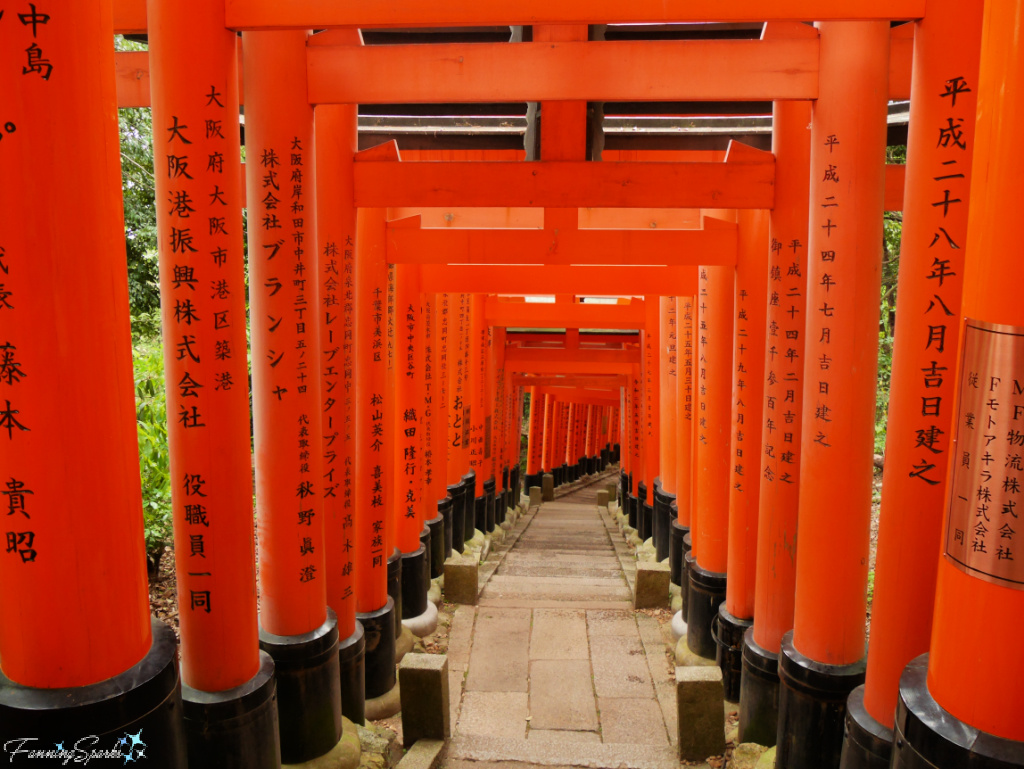 Tunnel of Torii Gates at Fushimi Inari-taisha Shrine in Kyoto Japan   @FanningSparks