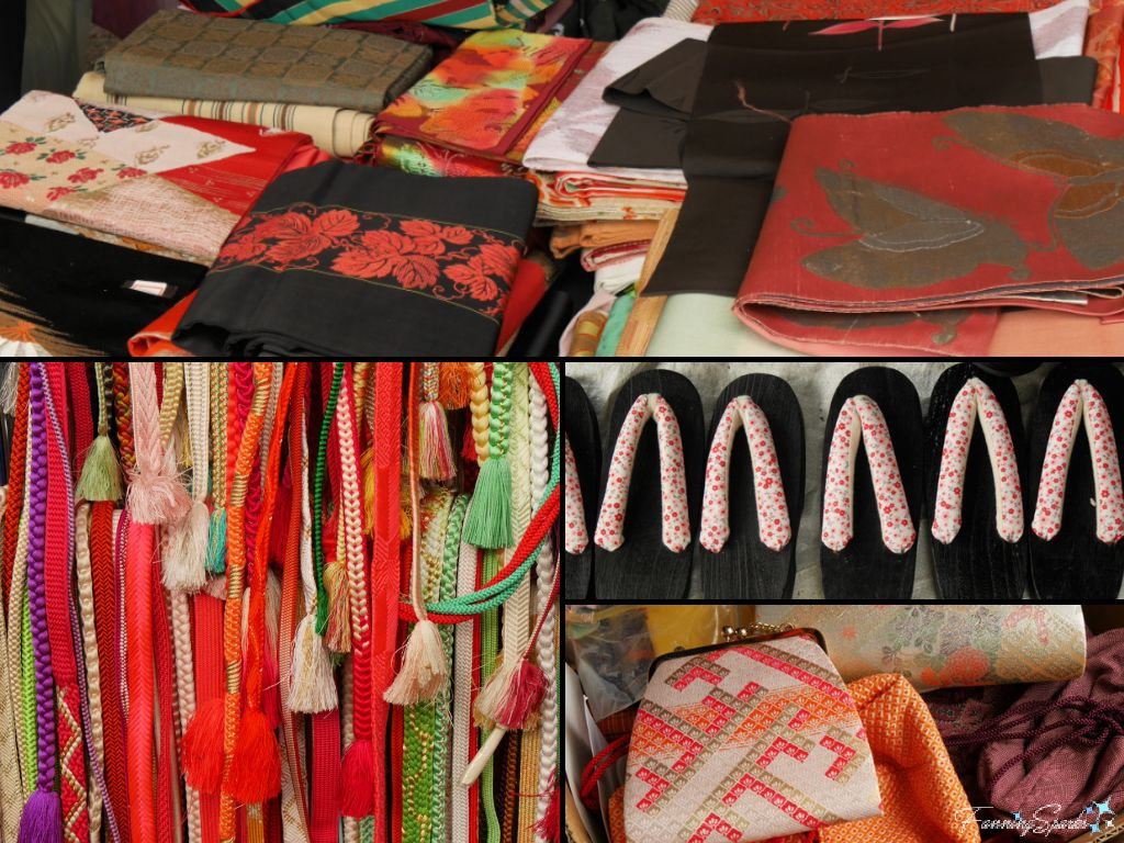 Vintage Kimono Accessories at Thrift Sale in Tokyo Japan   @FanningSparks