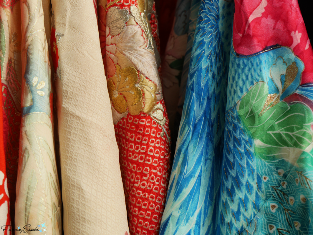 Vintage Kimonos at Thrift Sale in Tokyo Japan   @FanningSparks