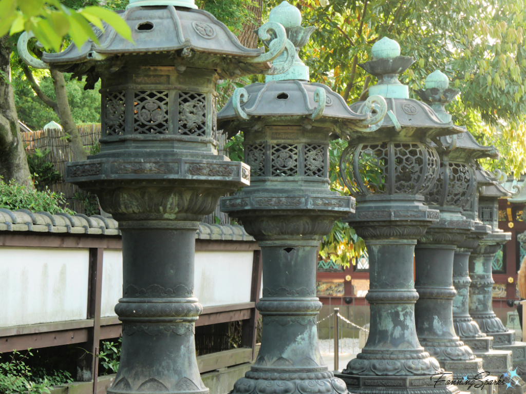 6 Copper Lanterns at Ueno Toshogu Shrine in Tokyo Japan   @FanningSparks