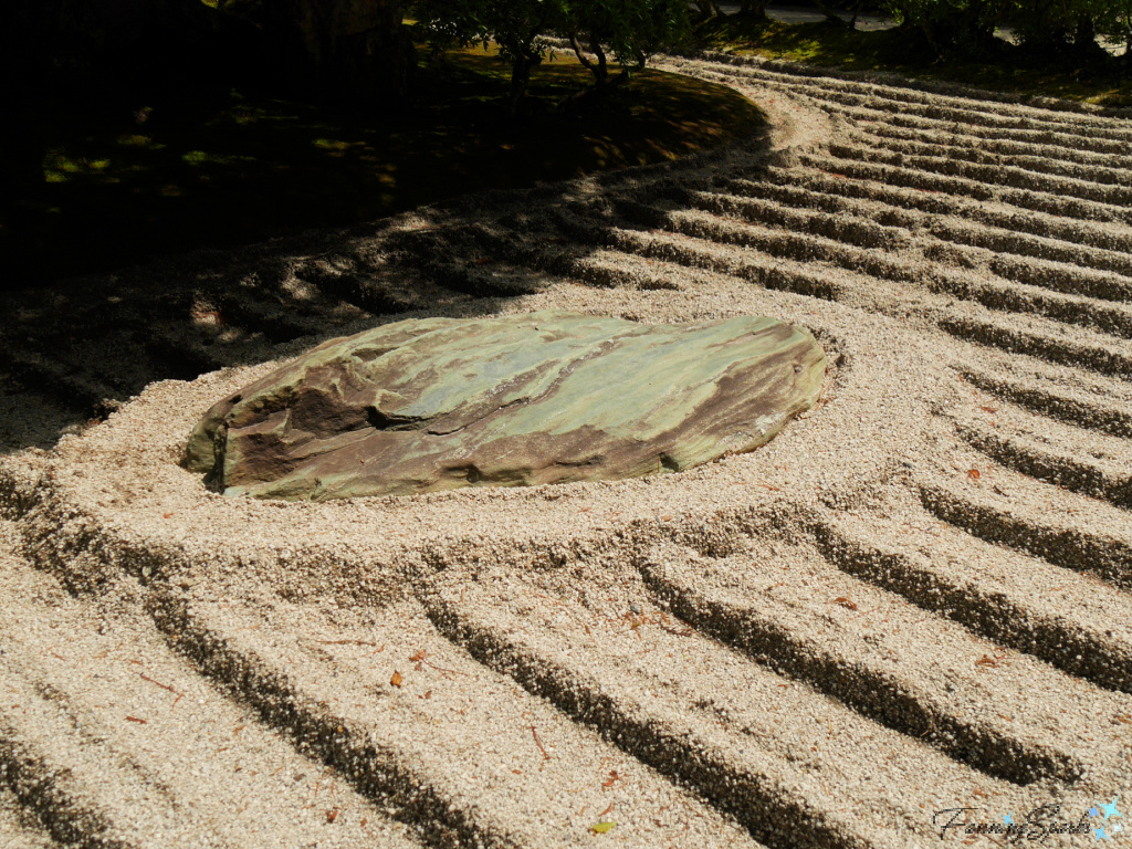 Flat Stone in Ginkaku-ji Temple Dry Garden in Kyoto Japan     @FanningSparks