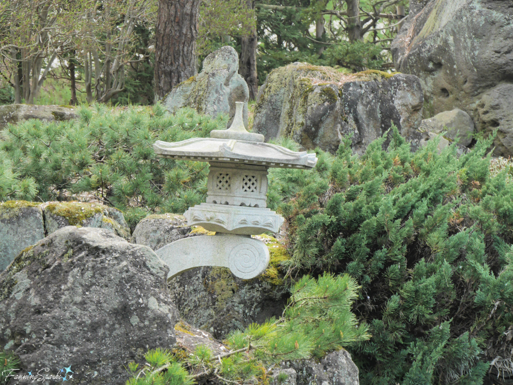 One-Legged Stone Lantern at Hirosaki Castle Botanical Garden in Japan  @FanningSparks