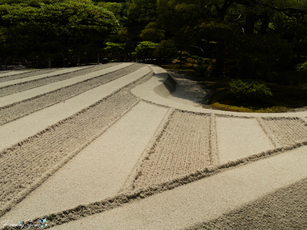 Raked Gravel in Ginkaku-ji Temple Dry Garden in Kyoto Japan     @FanningSparks