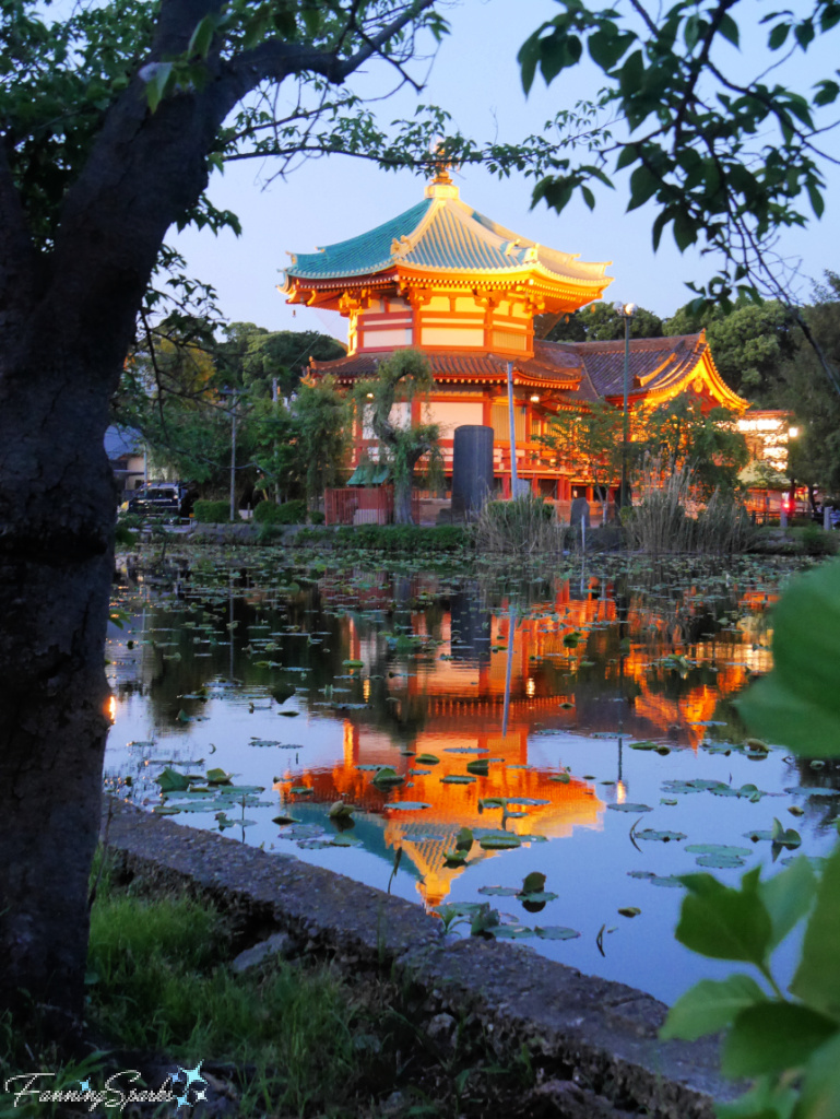 Shinobazu no ike Bentendo Temple Reflected in Pond in Ueno Park in Tokyo   @FanningSparks