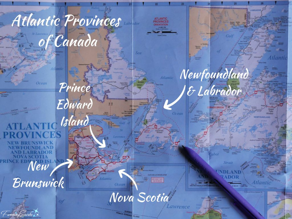 Atlantic Provinces of Canada Map   @FanningSparks