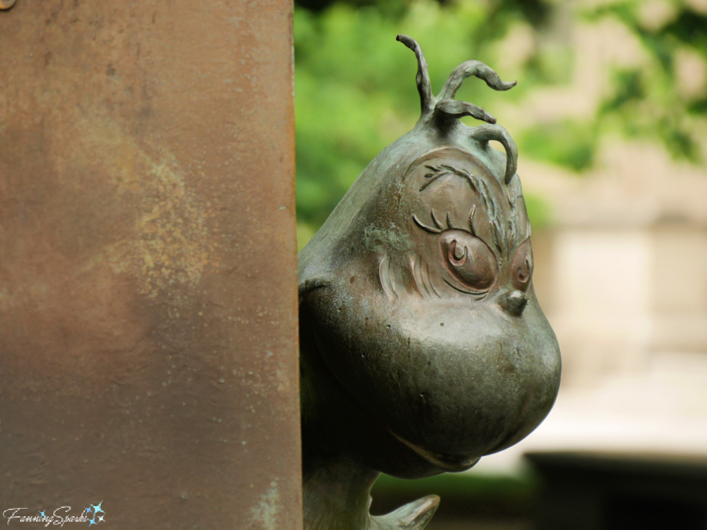 Grinch Sculpture in Dr. Seuss National Memorial Sculpture Garden   @FanningSparks