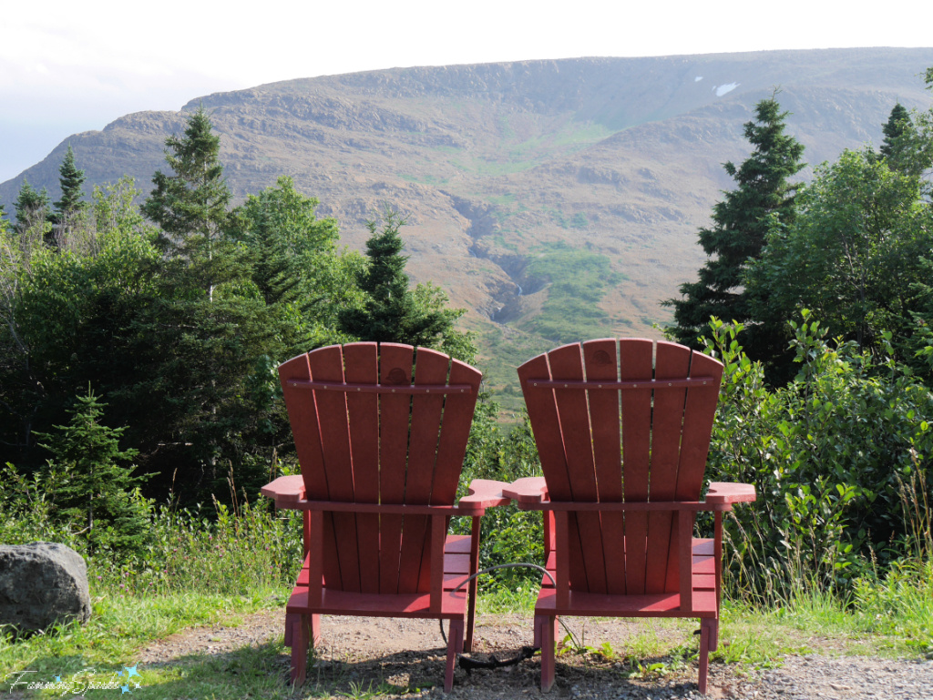 Parks Canada Red Chairs in the Tablelands of Gros Morne National Park  @FanningSparks 