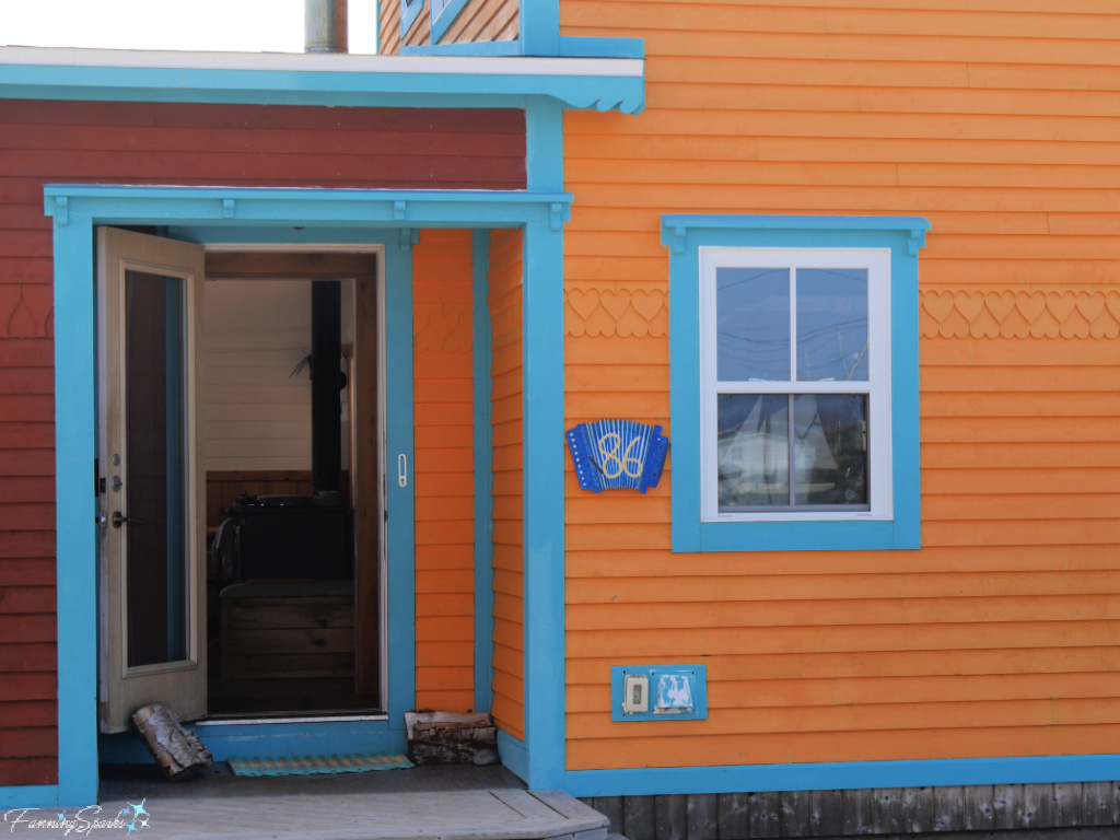 Orange House with Turquoise Trim – Fogo Island Newfoundland   @FanningSparks