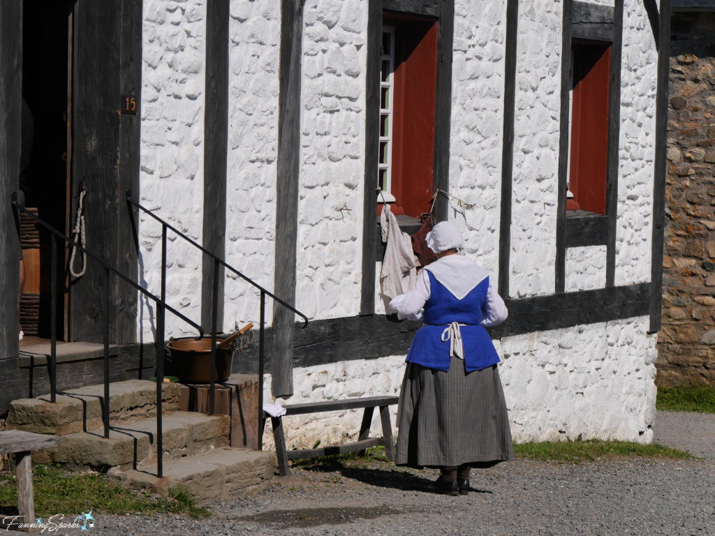 Servant Hanging Laundry at Rodrique House in Fortress Louisbourg   @FanningSparks