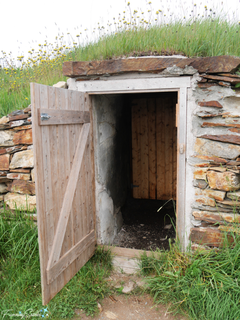 View Into Root Cellar with Open Door in Elliston Newfoundland   @FanningSparks