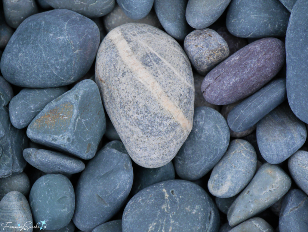 Wishing Stone with White Line Around Light Grey Rock   @FanningSparks