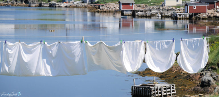 Bedding on Clothesline in Fogo Island Newfoundland @FanningSparks