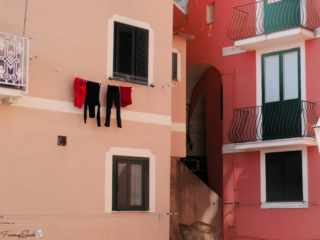 Laundry on Line on Balcony in Amalfi Coast Italy   @FanningSparks