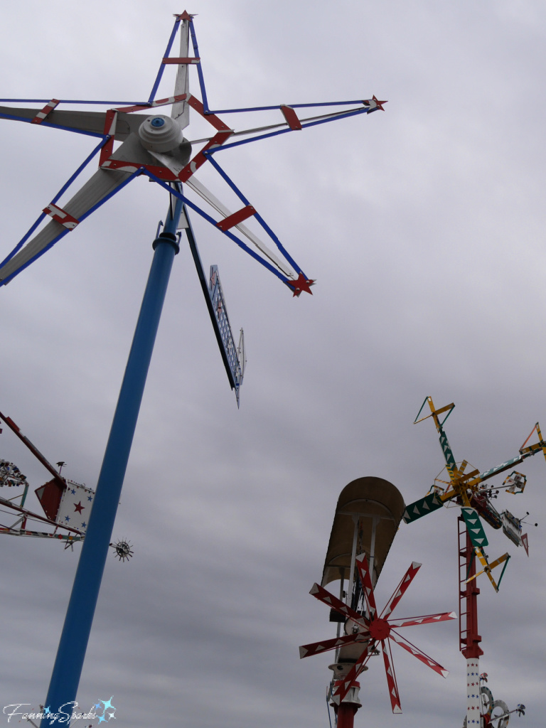 Looking Up at Vollis Simpsons Whirligigs at Whirligig Park in Wilson NC   @FanningSparks