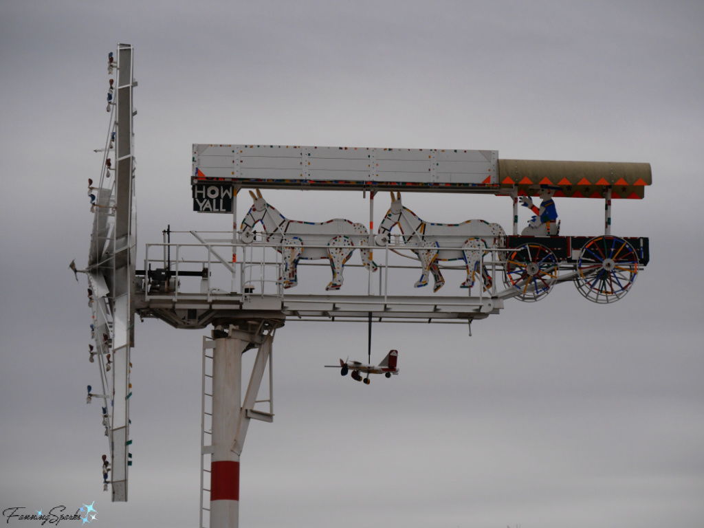 Mule Train Whirligig by Vollis Simpson Side View at Whirligig Park Wilson NC   @FanningSparks