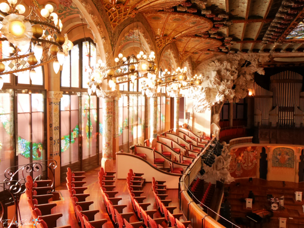 Ornate Balcony at Palau de la Música Catalana in Barcelona Spain   @FanningSparks